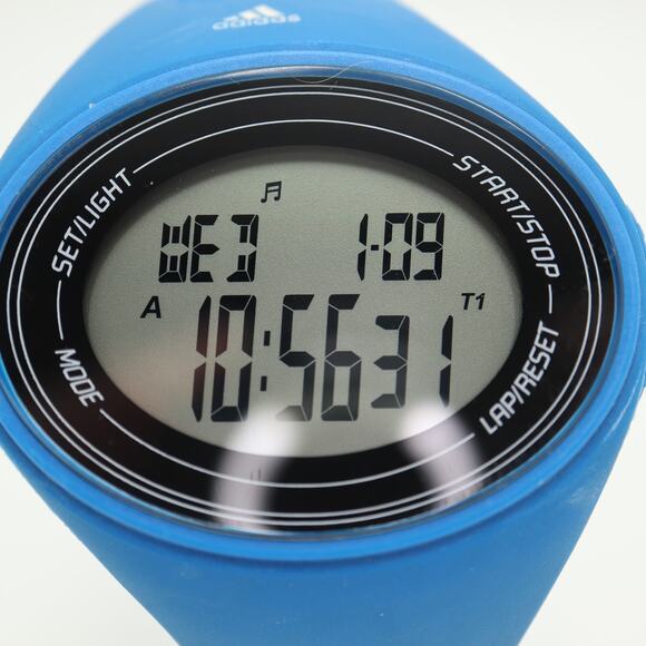 Adidas Mens Blue Digital Sport 49mm Watch Alarm Chrono Timer with New Battery - Picture 6 of 15